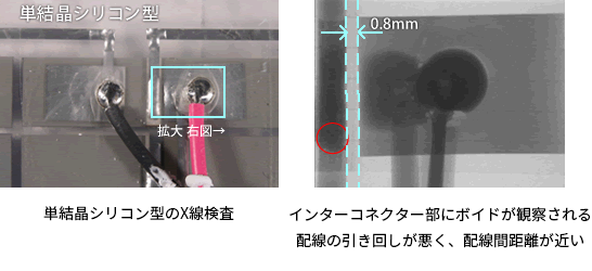 モジュールのX線検査写真