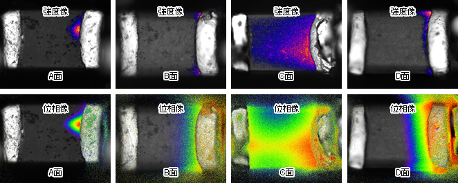 セラミックコンデンサを各方向から解析した事例